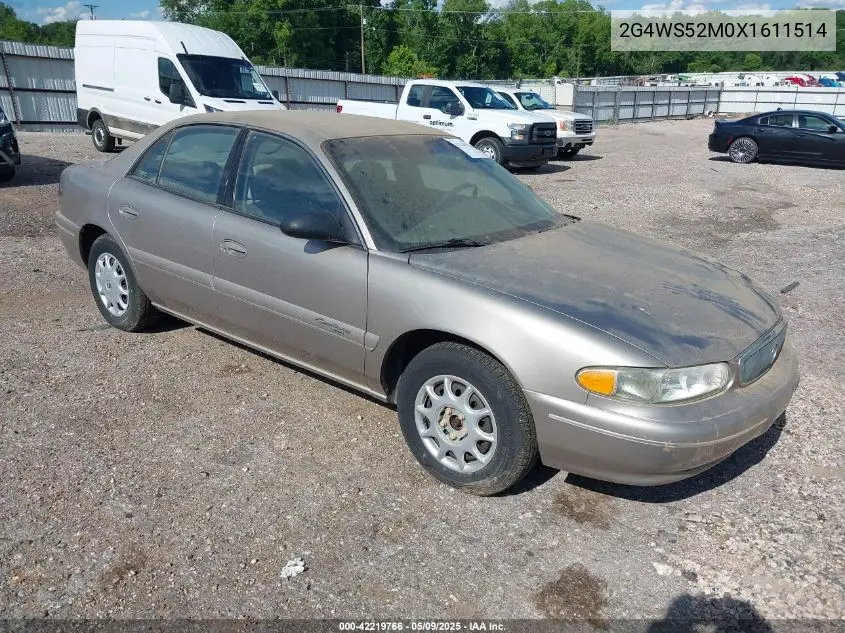 1999 Buick Century Custom VIN: 2G4WS52M0X1611514 Lot: 42219766