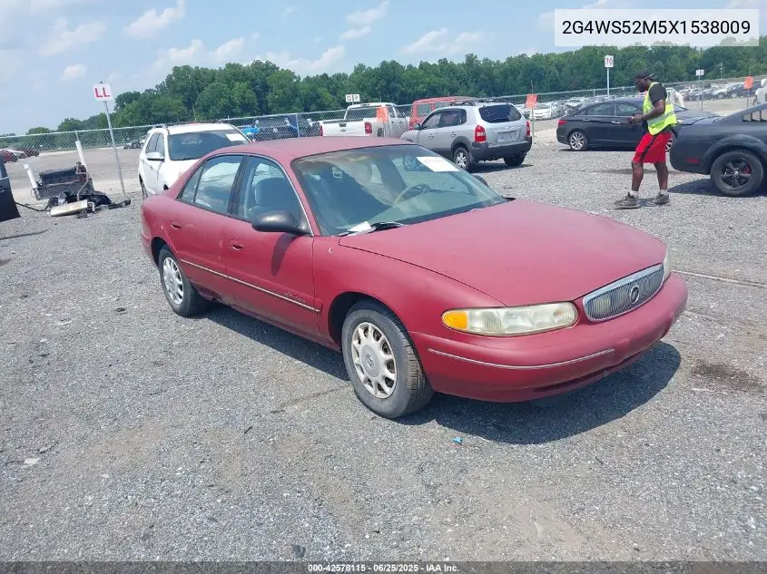 1999 Buick Century Custom VIN: 2G4WS52M5X1538009 Lot: 42578115