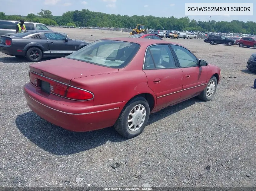 1999 Buick Century Custom VIN: 2G4WS52M5X1538009 Lot: 42578115