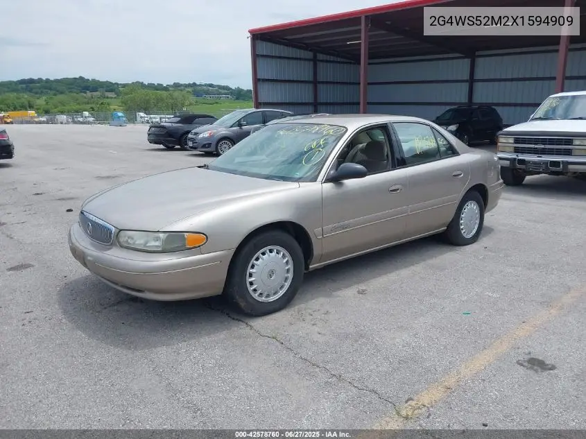 1999 Buick Century Custom VIN: 2G4WS52M2X1594909 Lot: 42578760