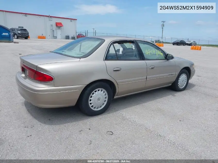 1999 Buick Century Custom VIN: 2G4WS52M2X1594909 Lot: 42578760
