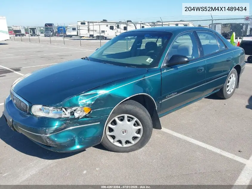 1999 Buick Century Custom VIN: 2G4WS52M4X1489434 Lot: 42618304