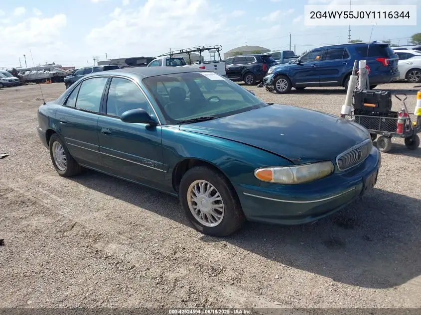 2000 Buick Century Limited VIN: 2G4WY55J0Y1116344 Lot: 42524594