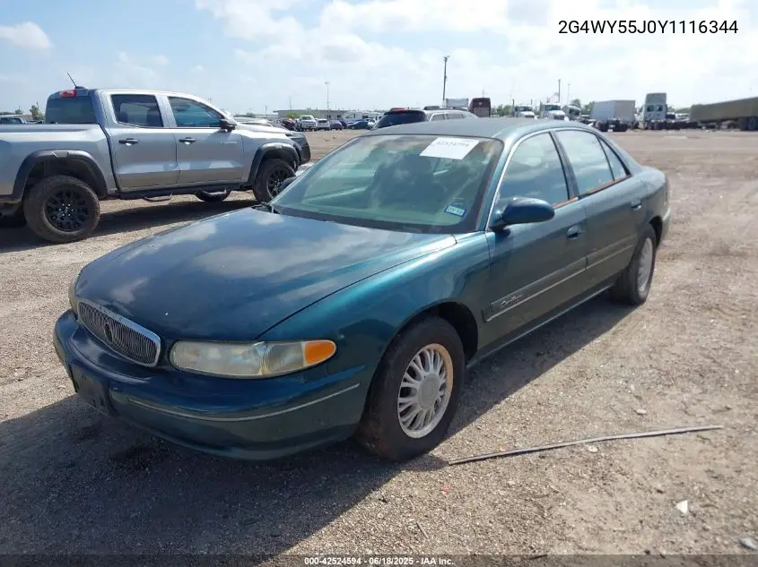 2000 Buick Century Limited VIN: 2G4WY55J0Y1116344 Lot: 42524594