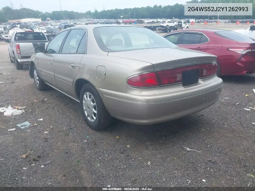 2000 Buick Century Custom VIN: 2G4WS52J2Y1262993 Lot: 42596468