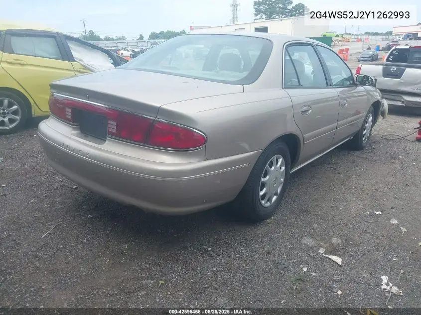 2000 Buick Century Custom VIN: 2G4WS52J2Y1262993 Lot: 42596468