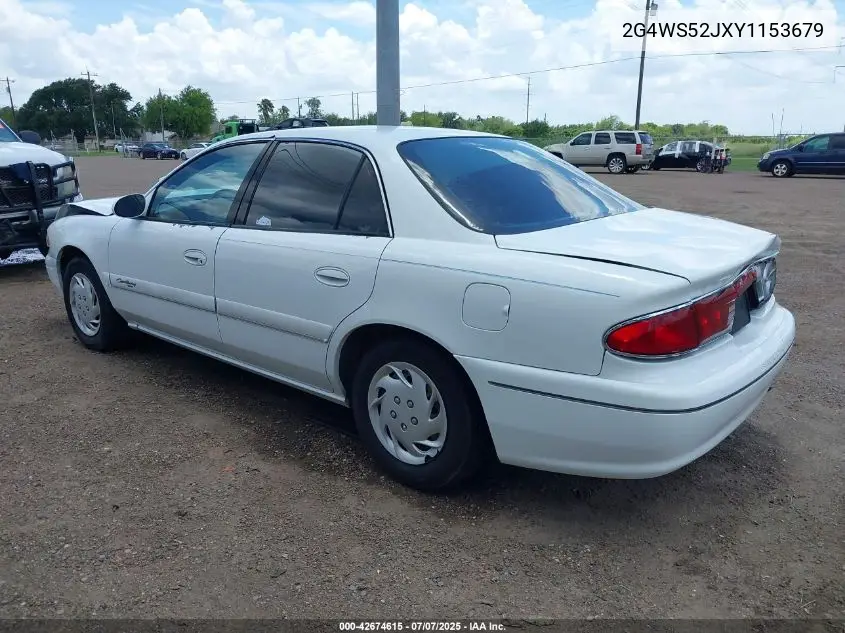 2000 Buick Century Custom VIN: 2G4WS52JXY1153679 Lot: 42674615