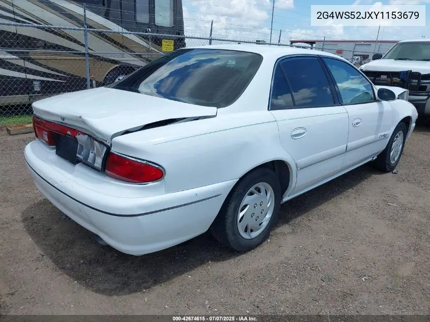 2000 Buick Century Custom VIN: 2G4WS52JXY1153679 Lot: 42674615