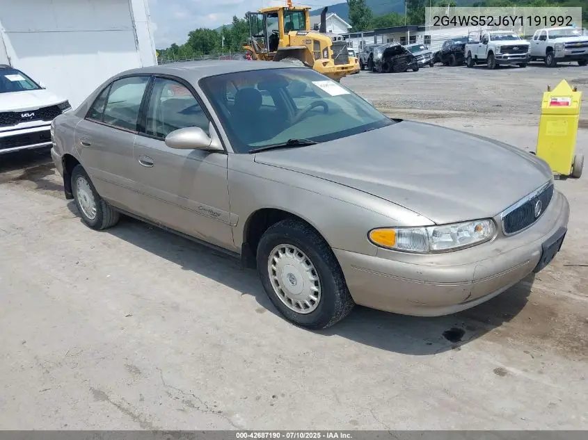 2000 Buick Century Custom VIN: 2G4WS52J6Y1191992 Lot: 42687190