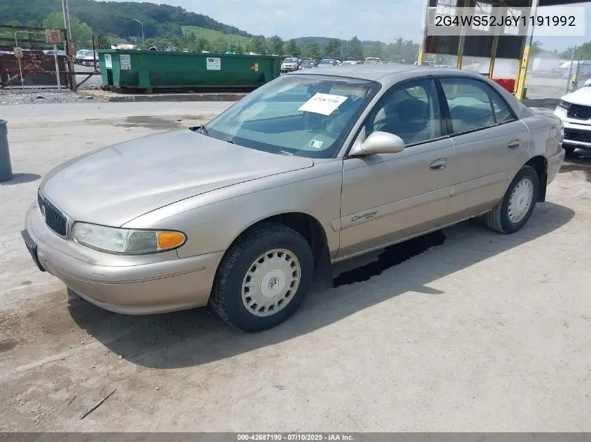 2000 Buick Century Custom VIN: 2G4WS52J6Y1191992 Lot: 42687190