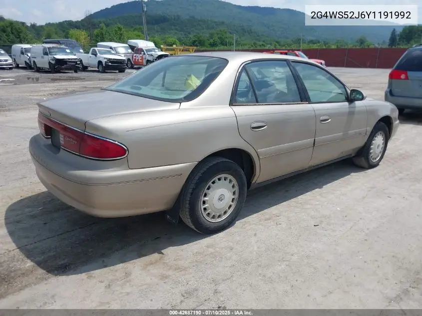 2000 Buick Century Custom VIN: 2G4WS52J6Y1191992 Lot: 42687190