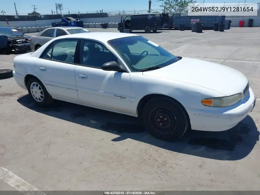 2000 Buick Century Custom VIN: 2G4WS52J9Y1281654 Lot: 42702315