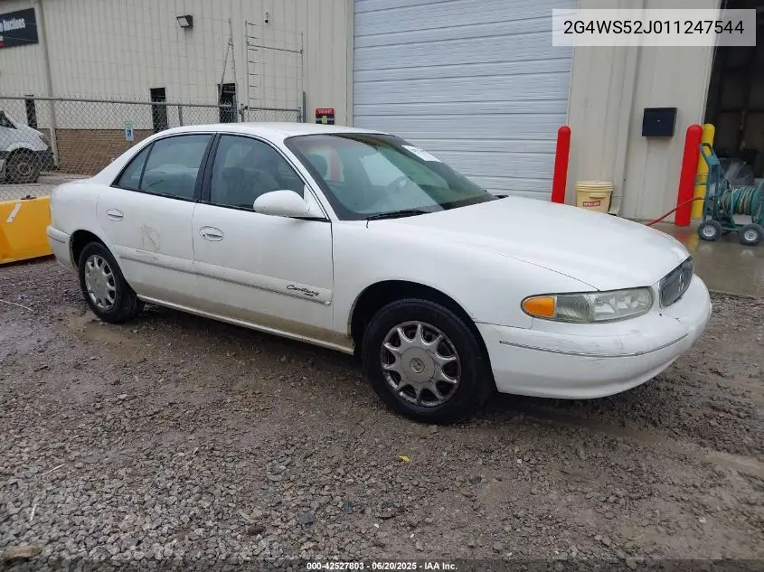 2001 Buick Century Custom VIN: 2G4WS52J011247544 Lot: 42527803