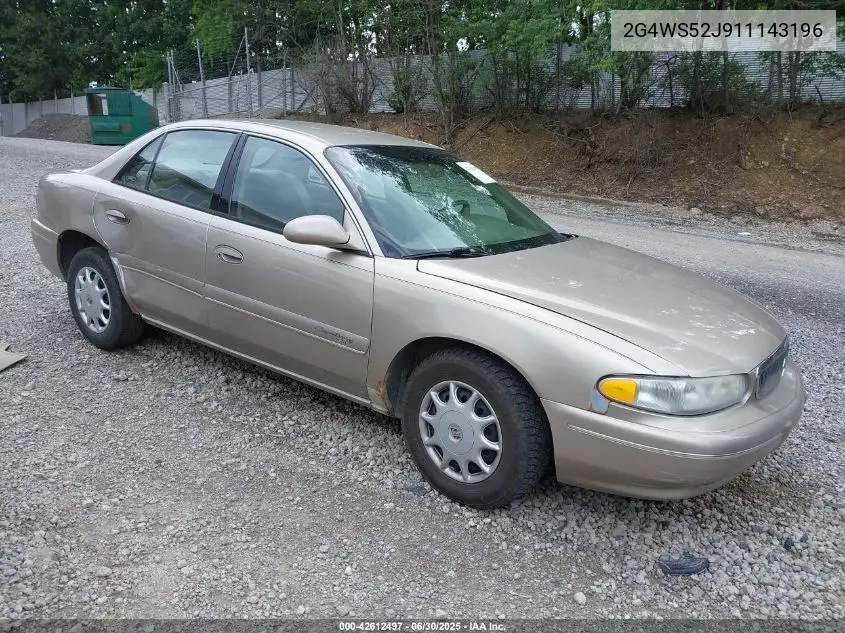 2001 Buick Century Custom VIN: 2G4WS52J911143196 Lot: 42612497