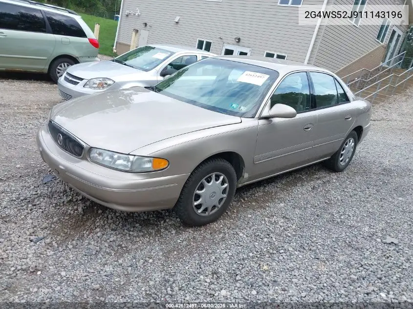2001 Buick Century Custom VIN: 2G4WS52J911143196 Lot: 42612497