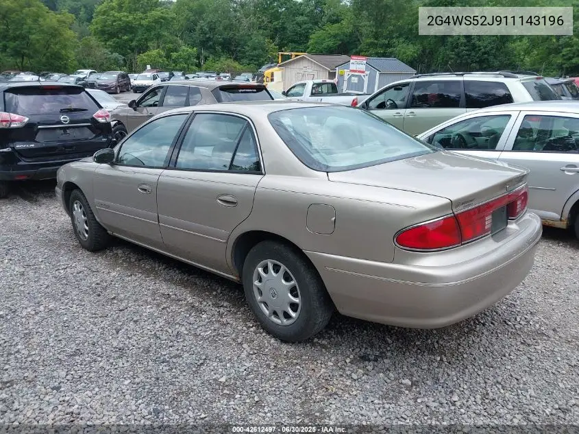 2001 Buick Century Custom VIN: 2G4WS52J911143196 Lot: 42612497