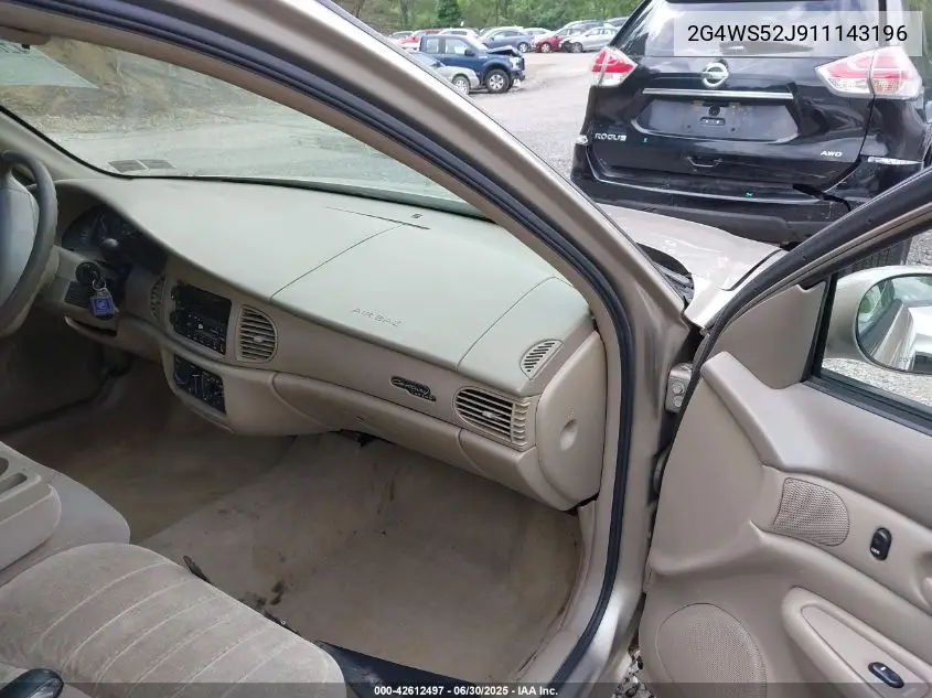 2001 Buick Century Custom VIN: 2G4WS52J911143196 Lot: 42612497