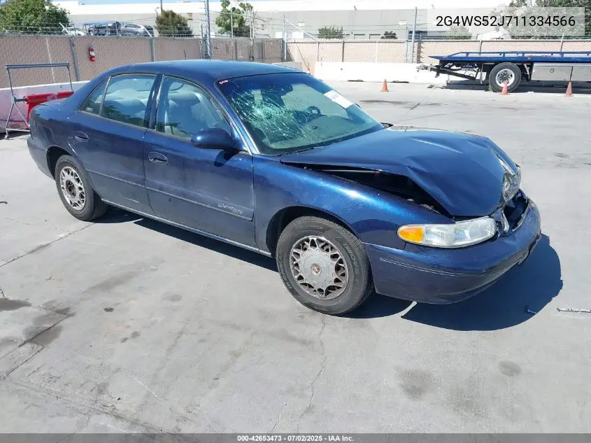 2001 Buick Century Custom VIN: 2G4WS52J711334566 Lot: 42653473