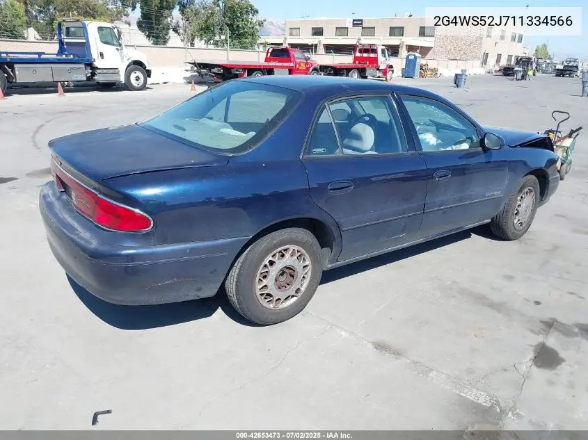 2001 Buick Century Custom VIN: 2G4WS52J711334566 Lot: 42653473