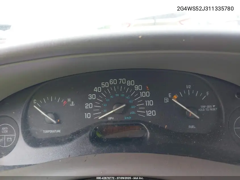 2001 Buick Century Custom VIN: 2G4WS52J311335780 Lot: 42676770
