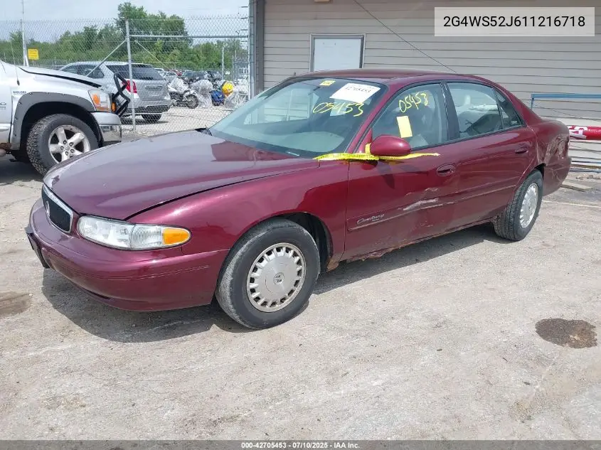 2001 Buick Century Custom VIN: 2G4WS52J611216718 Lot: 42705453