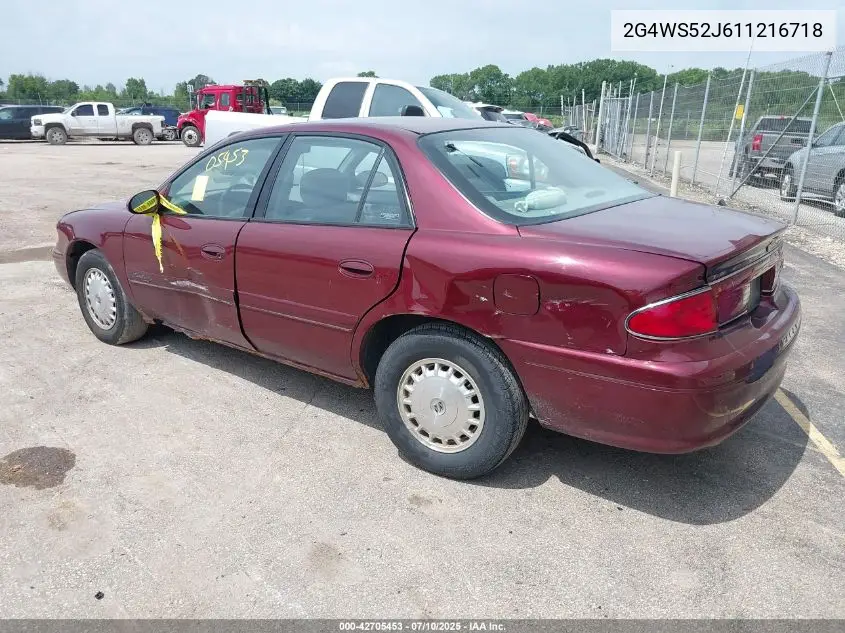 2001 Buick Century Custom VIN: 2G4WS52J611216718 Lot: 42705453