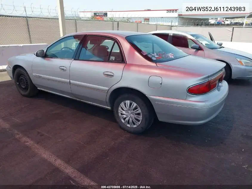 2001 Buick Century Custom VIN: 2G4WS52J611243983 Lot: 42705886