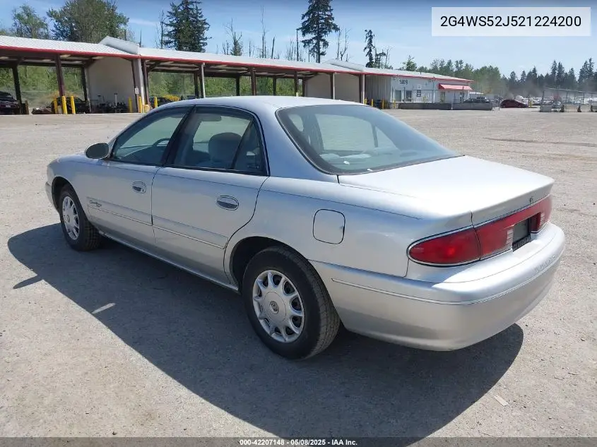 2002 Buick Century Custom VIN: 2G4WS52J521224200 Lot: 42207148