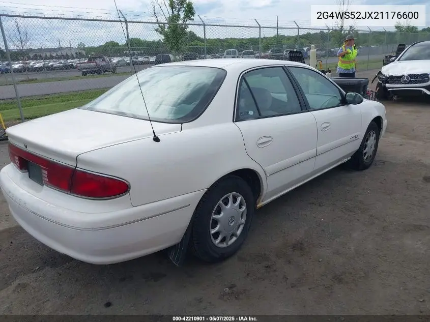 2002 Buick Century Custom VIN: 2G4WS52JX21176600 Lot: 42210901