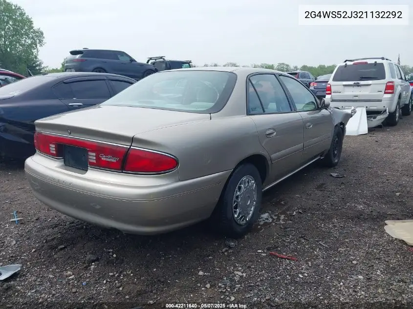 2002 Buick Century Custom VIN: 2G4WS52J321132292 Lot: 42211640