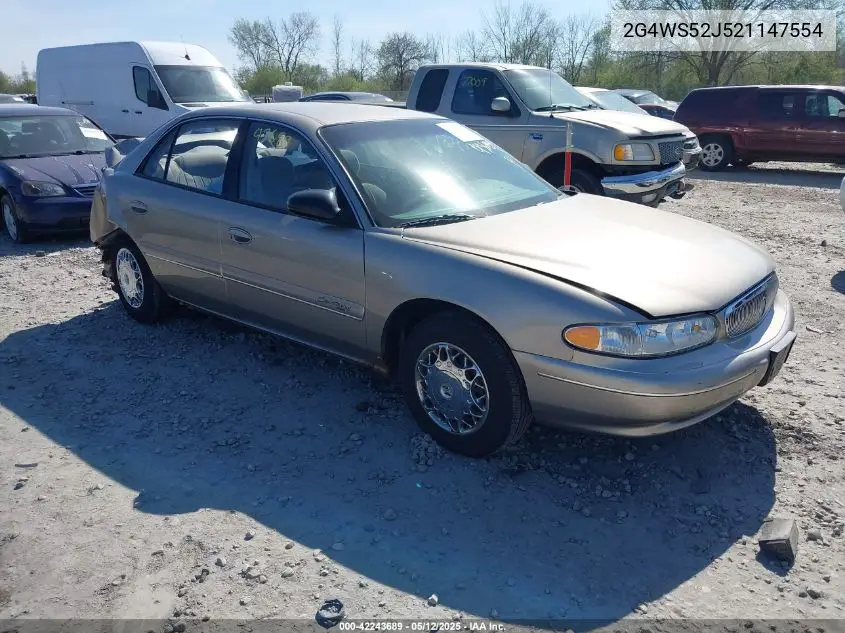 2002 Buick Century Custom VIN: 2G4WS52J521147554 Lot: 42243689