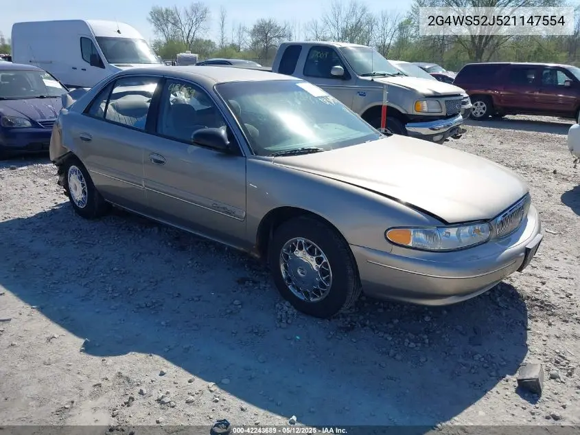 2002 Buick Century Custom VIN: 2G4WS52J521147554 Lot: 42243689