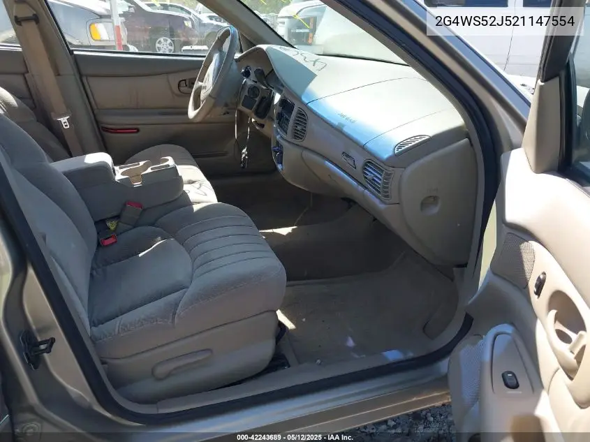 2002 Buick Century Custom VIN: 2G4WS52J521147554 Lot: 42243689