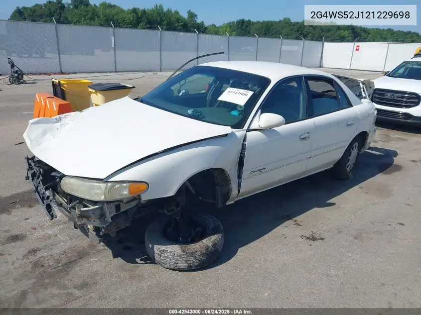 2002 Buick Century Custom VIN: 2G4WS52J121229698 Lot: 42543000