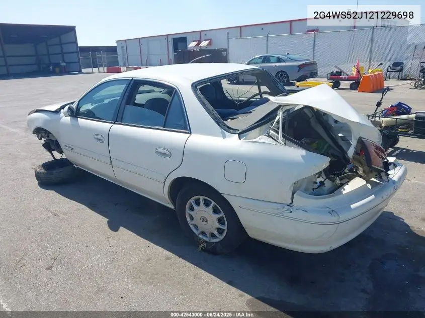 2002 Buick Century Custom VIN: 2G4WS52J121229698 Lot: 42543000