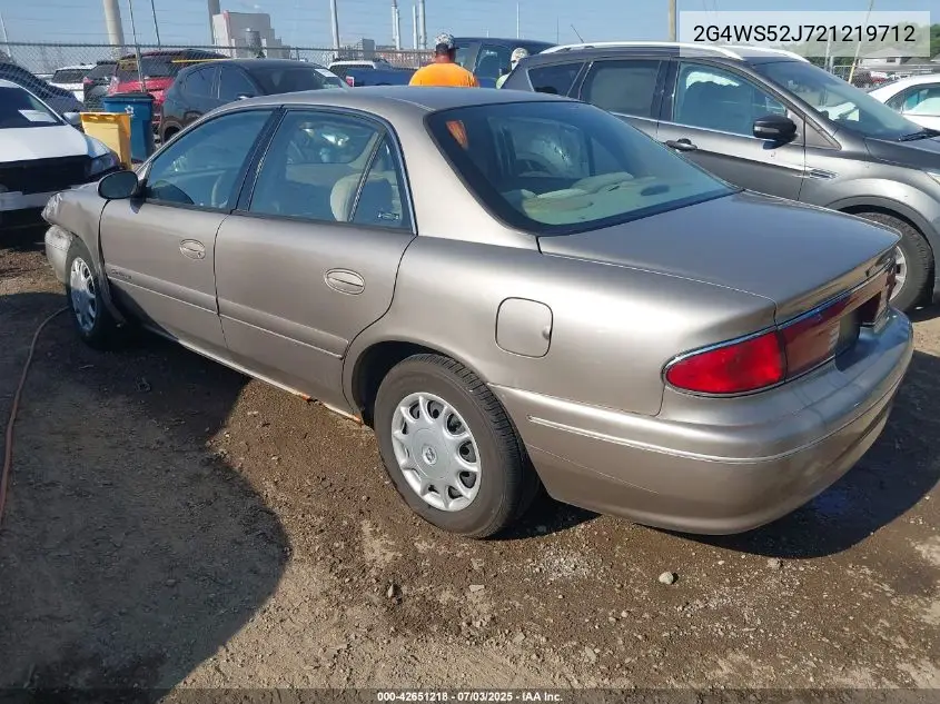 2002 Buick Century Custom VIN: 2G4WS52J721219712 Lot: 42651218