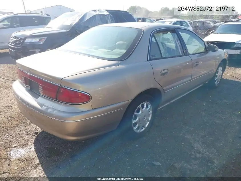 2002 Buick Century Custom VIN: 2G4WS52J721219712 Lot: 42651218