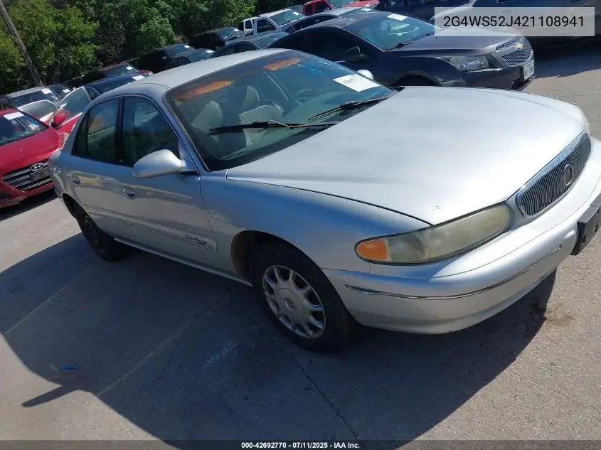2002 Buick Century Custom VIN: 2G4WS52J421108941 Lot: 42692770