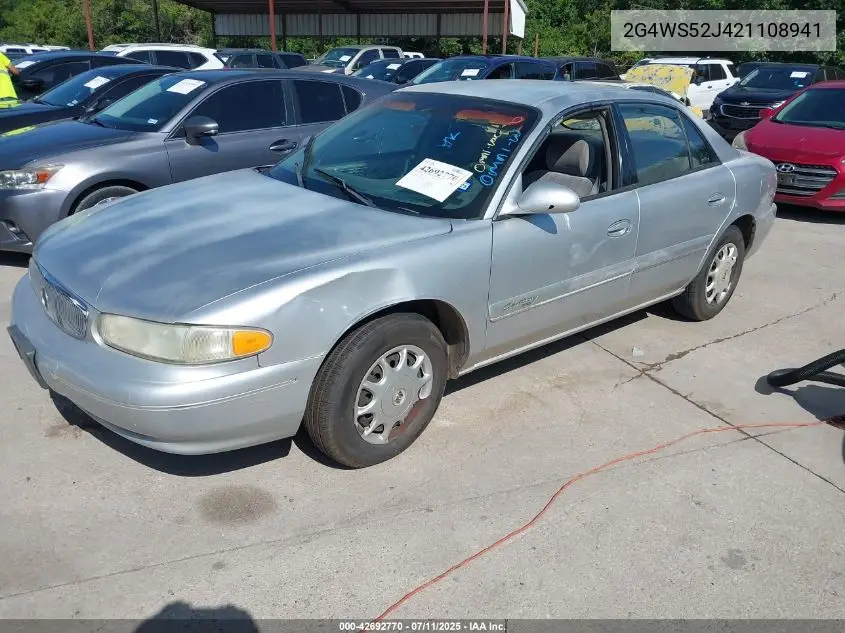 2002 Buick Century Custom VIN: 2G4WS52J421108941 Lot: 42692770
