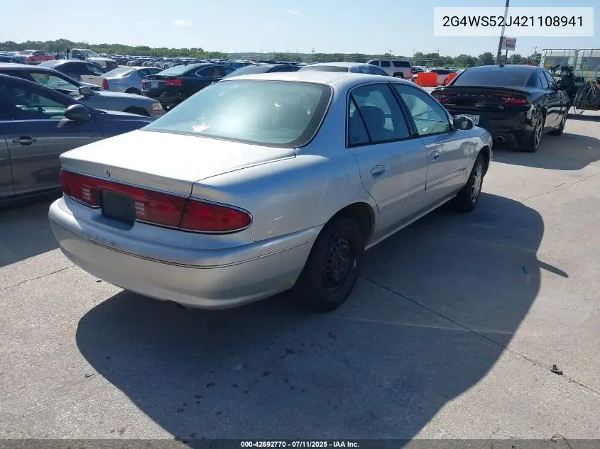 2002 Buick Century Custom VIN: 2G4WS52J421108941 Lot: 42692770