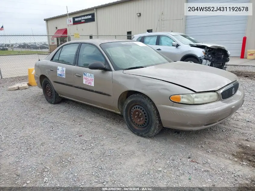 2003 Buick Century Custom VIN: 2G4WS52J431192678 Lot: 42047387