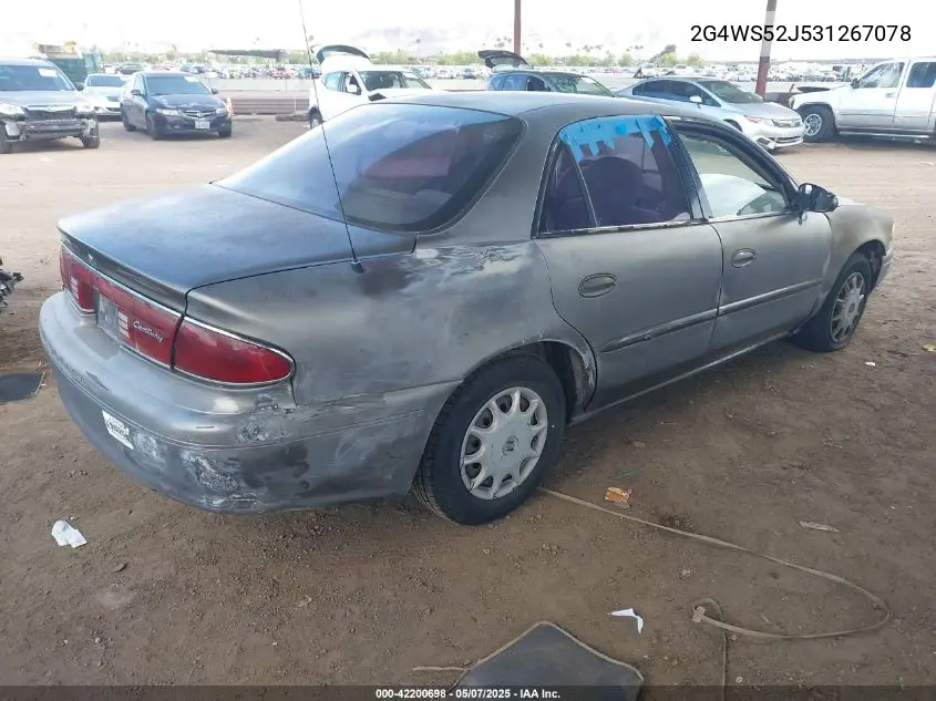 2003 Buick Century Custom VIN: 2G4WS52J531267078 Lot: 42200698