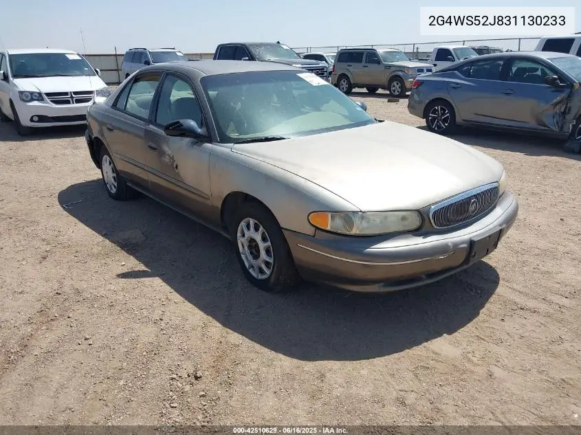 2003 Buick Century Custom VIN: 2G4WS52J831130233 Lot: 42510629
