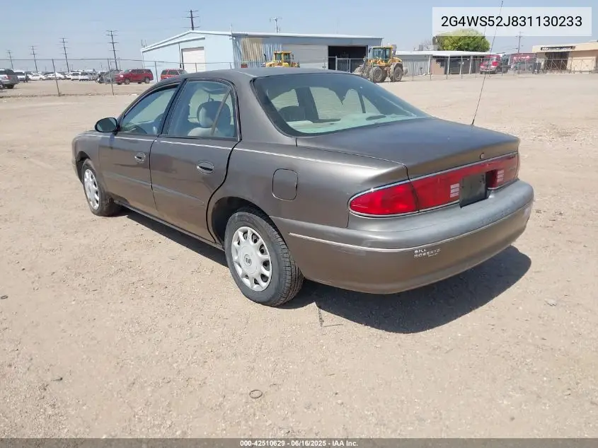 2003 Buick Century Custom VIN: 2G4WS52J831130233 Lot: 42510629