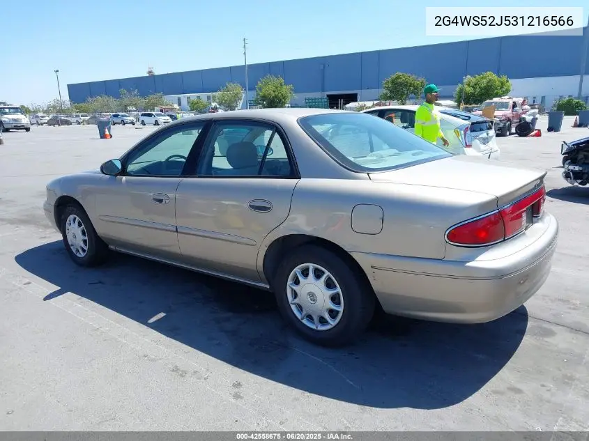 2003 Buick Century Custom VIN: 2G4WS52J531216566 Lot: 42558675