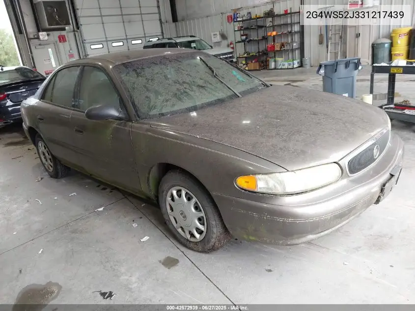 2003 Buick Century Custom VIN: 2G4WS52J331217439 Lot: 42572939