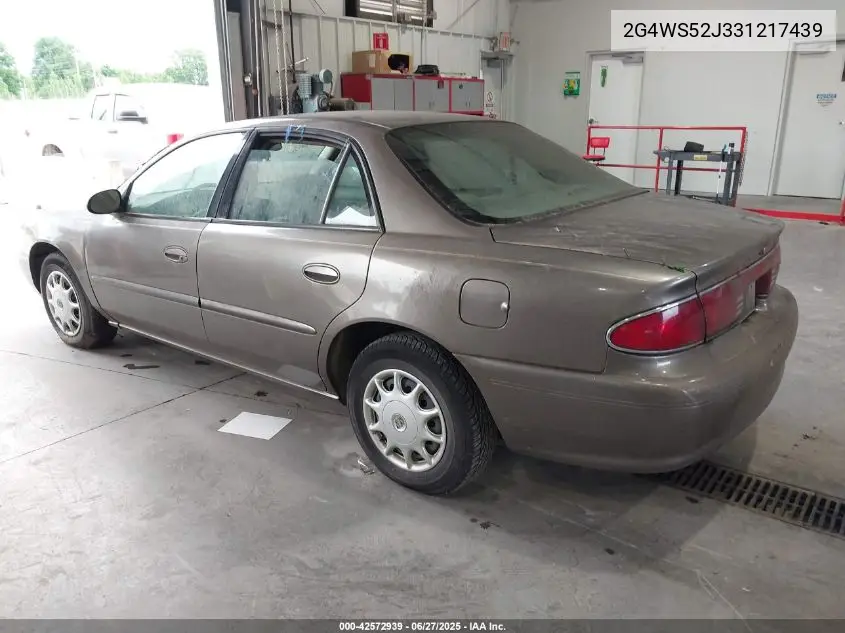 2003 Buick Century Custom VIN: 2G4WS52J331217439 Lot: 42572939