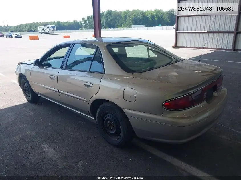 2003 Buick Century Custom VIN: 2G4WS52J431106639 Lot: 42576231