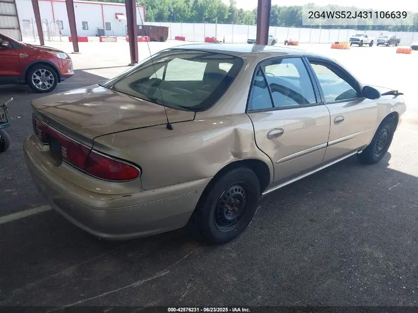 2003 Buick Century Custom VIN: 2G4WS52J431106639 Lot: 42576231