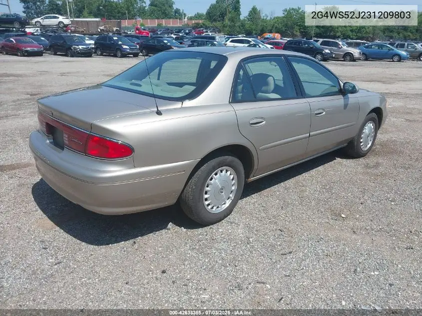 2003 Buick Century Custom VIN: 2G4WS52J231209803 Lot: 42633385